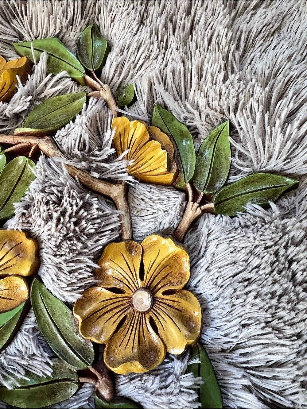 VINTAGE MCM FLOWER BRANCH WALL DECOR - Picture 7 of 11